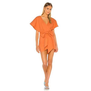NWT Revolve LOVERS + FRIENDS Leigh Dress In Orange.